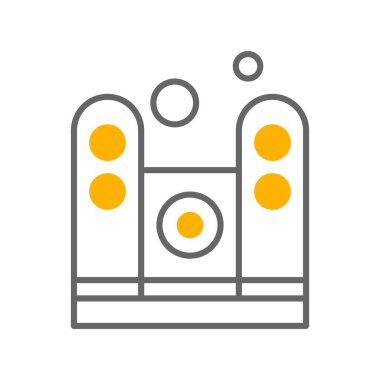  Vektör konuşmacı Simgesi, vektör illüstrasyonu  