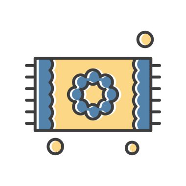 Vektör Halı simgesi, vektör, illüstrasyon, ev ve yaşam konsepti