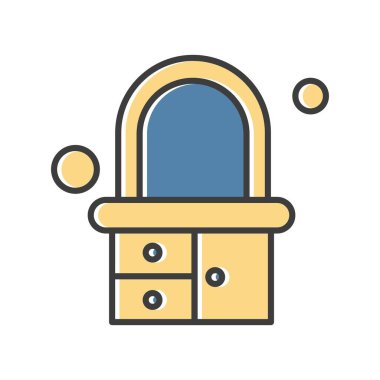 Vektör Dresser simgesi, vektör, illüstrasyon, ev ve yaşam konsepti