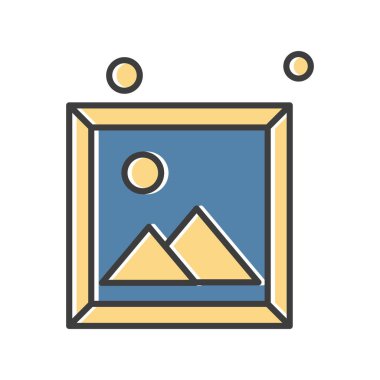 Vektör Resim simgesi, vektör, illüstrasyon, ev ve canlı konsept