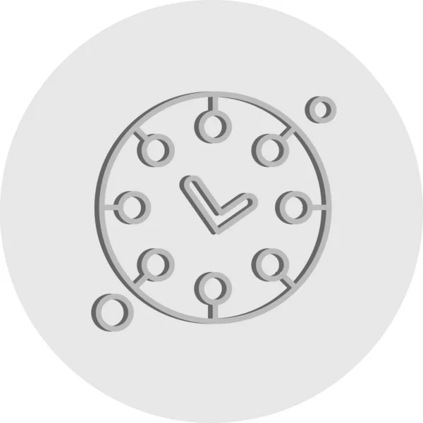 Colorido Icono Del Reloj Del Vector — Archivo Imágenes Vectoriales