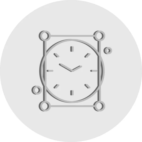Πολύχρωμο Εικονίδιο Ρολόι Διάνυσμα — Διανυσματικό Αρχείο
