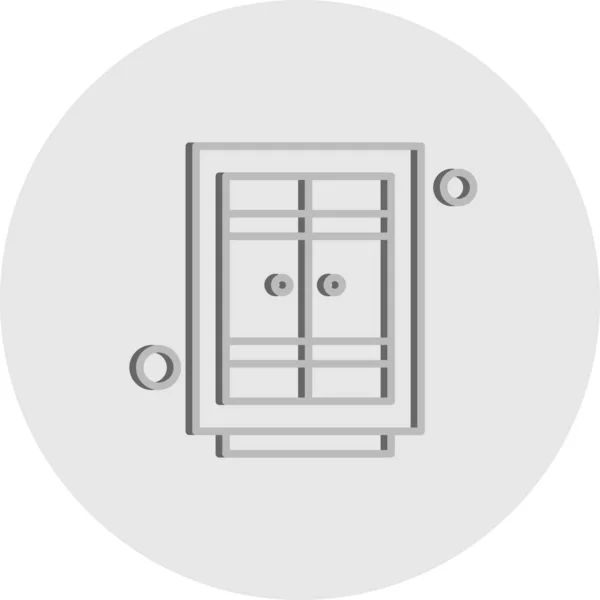 Vector Window Icon Vector Illustratie Home Living Concept — Stockvector