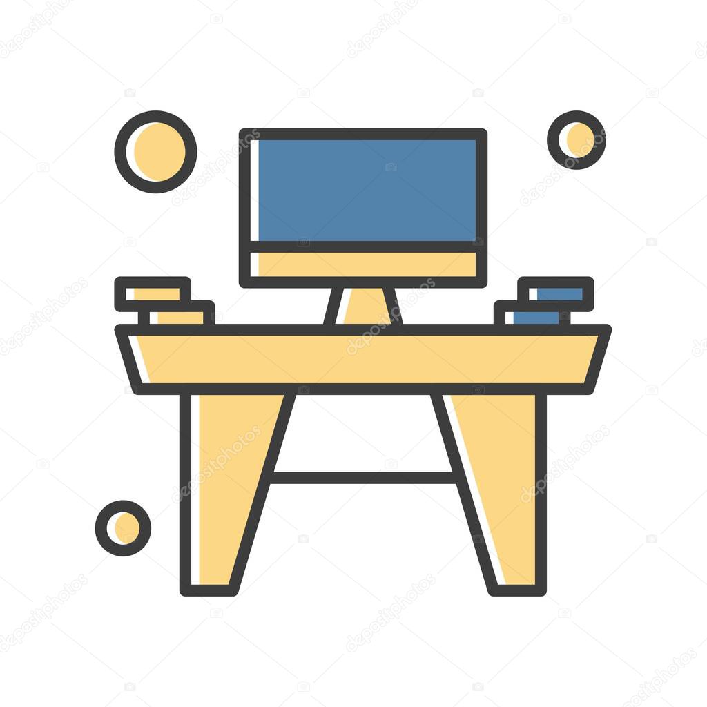  Vector table icon, vector, illustration, home and living concept