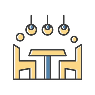 Vektör Akşam Yemeği simgesi, vektör, illüstrasyon, ev ve yaşam konsepti