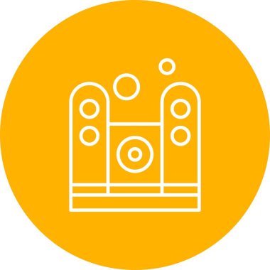  Vektör konuşmacı Simgesi, vektör illüstrasyonu  