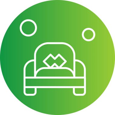 Vektör Koltuk simgesi, vektör, illüstrasyon, ev ve yaşam konsepti