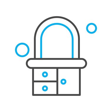 Vektör Dresser simgesi, vektör, illüstrasyon, ev ve yaşam konsepti