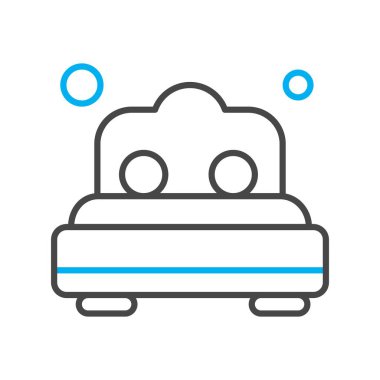  Vektör yatak odası simgesi, vektör, illüstrasyon, ev ve yaşam konsepti