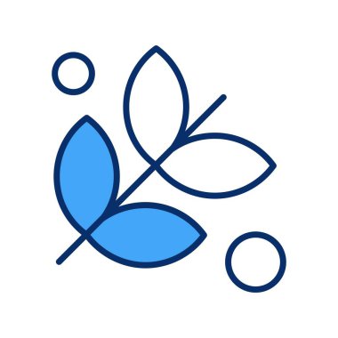 Çiçek simgesinin vektör illüstrasyonu