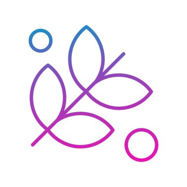 Çiçek simgesinin vektör illüstrasyonu