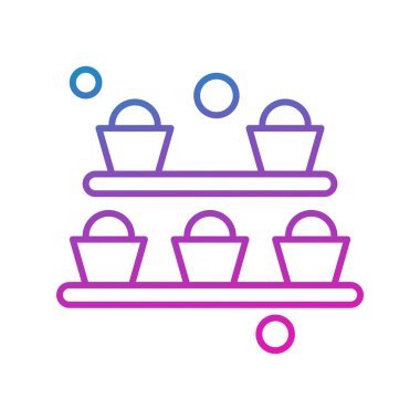 Grafik tasarım ikonu vektörü, fırın gıda konsepti 