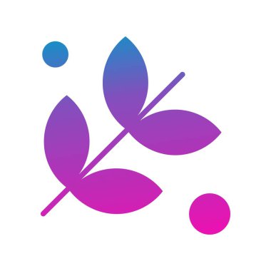 Çiçek simgesinin vektör illüstrasyonu