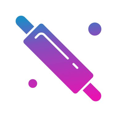 Vektör merdane web simgesi, fırın konsepti