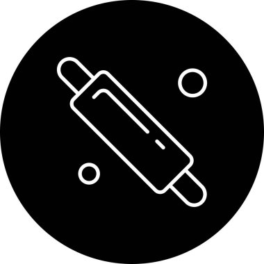 Vektör merdane web simgesi, fırın konsepti