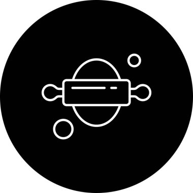 Vektör merdane web simgesi, fırın konsepti