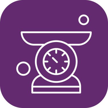  Vektör tartılama makinesi simgesi, vektör, illüstrasyon, fırın konsepti