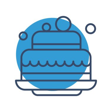 Vektör pankek simgesi, vektör, illüstrasyon, fırın konsepti