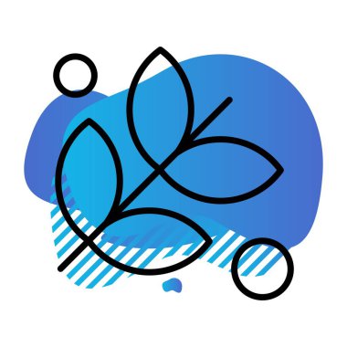 Çiçek simgesinin vektör illüstrasyonu