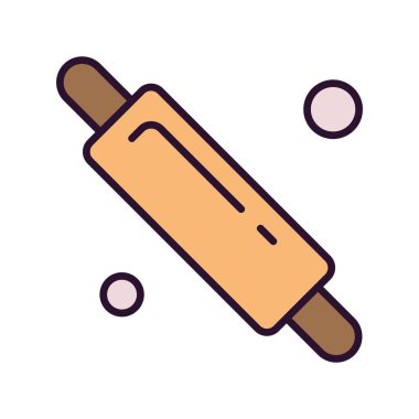 Vektör merdane web simgesi, fırın konsepti