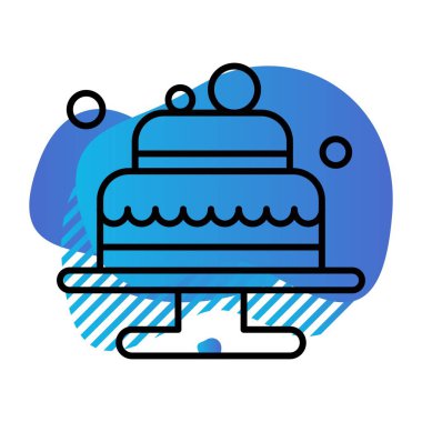 Pasta Simgesinin Vektör illüstrasyonu