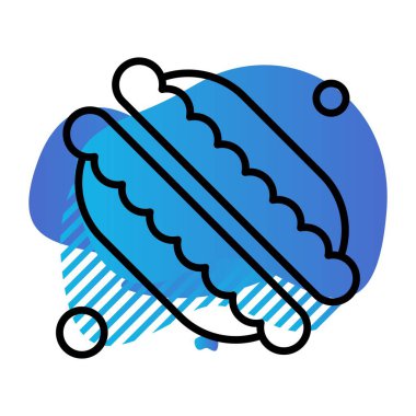 Grafik tasarım ikonu vektörü, fırın gıda konsepti 