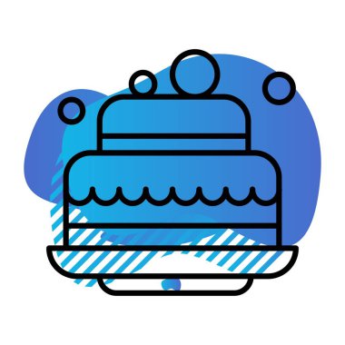 Grafik tasarım ikonu vektörü, fırın gıda konsepti 