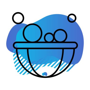 Grafik tasarım ikonu vektörü, fırın gıda konsepti 