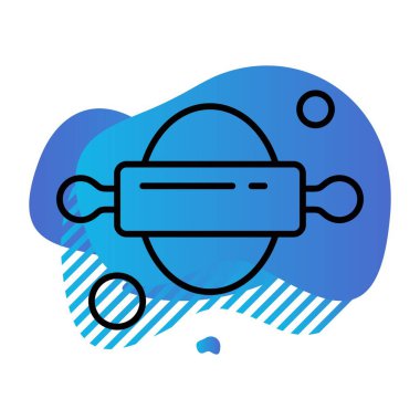 Vektör merdane web simgesi, fırın konsepti