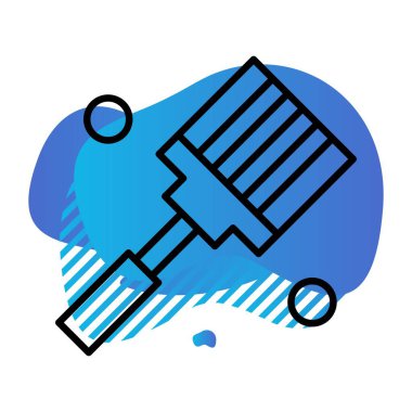 Spatula Simgesinin Vektör illüstrasyonu