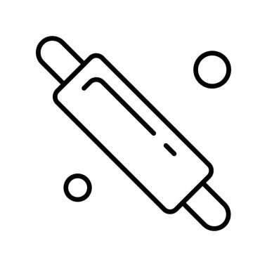 Vektör merdane web simgesi, fırın konsepti