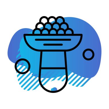 Grafik tasarım ikonu vektörü, fırın gıda konsepti 