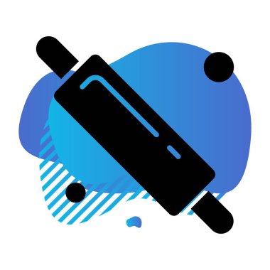 Vektör merdane web simgesi, fırın konsepti