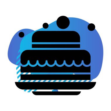 Grafik tasarım ikonu vektörü, fırın gıda konsepti 