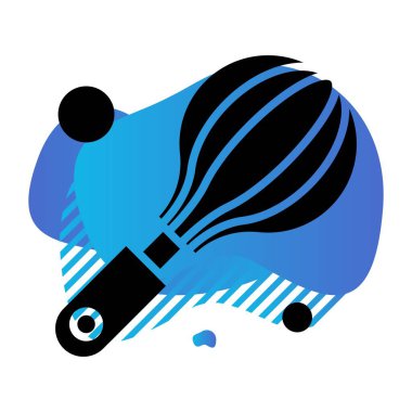 Grafik tasarım ikonu vektörü, fırın gıda konsepti 