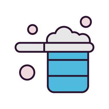 Vektör pan simgesi, vektör, illüstrasyon, fırın kavramı