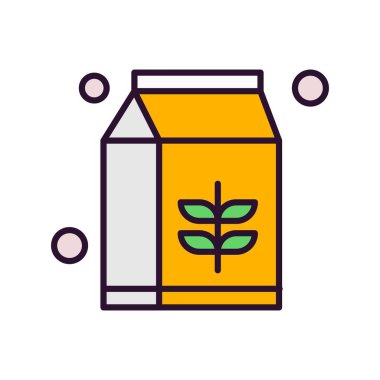 Vektör Milkpak simgesi, vektör, illüstrasyon, fırın konsepti