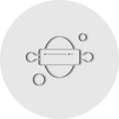 Vektör merdane web simgesi, fırın konsepti