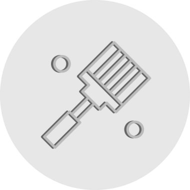 Vektör spatula simgesi, vektör, illüstrasyon, fırın konsepti