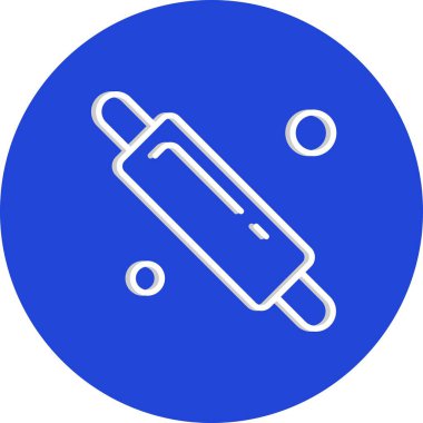 Vektör merdane web simgesi, fırın konsepti