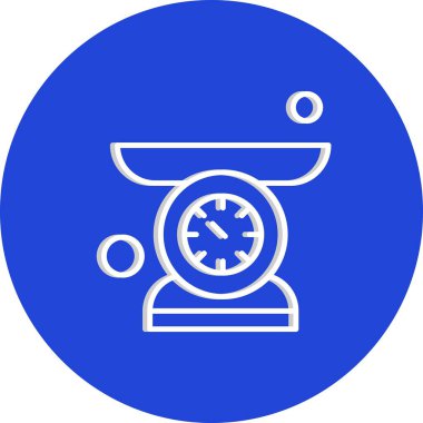  Vektör tartılama makinesi simgesi, vektör, illüstrasyon, fırın konsepti