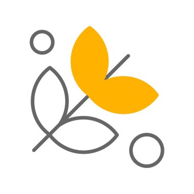 Çiçek simgesinin vektör illüstrasyonu