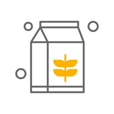 Vektör Milkpak simgesi, vektör, illüstrasyon, fırın konsepti