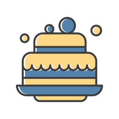 Vektör pankek simgesi, vektör, illüstrasyon, fırın konsepti