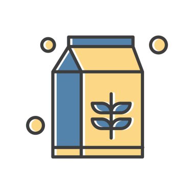 Vektör Milkpak simgesi, vektör, illüstrasyon, fırın konsepti