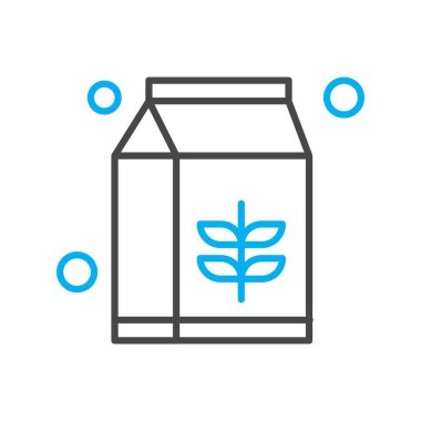 Vektör Milkpak simgesi, vektör, illüstrasyon, fırın konsepti