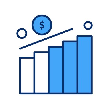 Grafik simgesinin vektör illüstrasyonu