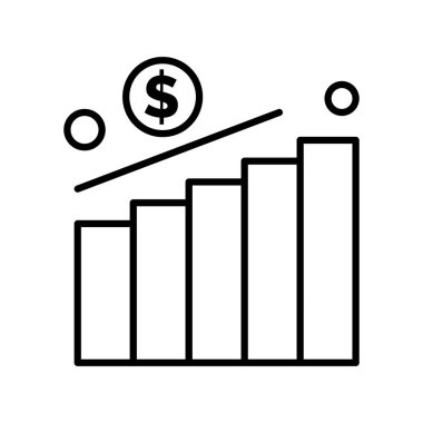 Grafik simgesinin vektör illüstrasyonu