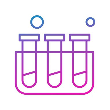  Test tübü simgesi, vektör illüstrasyonu