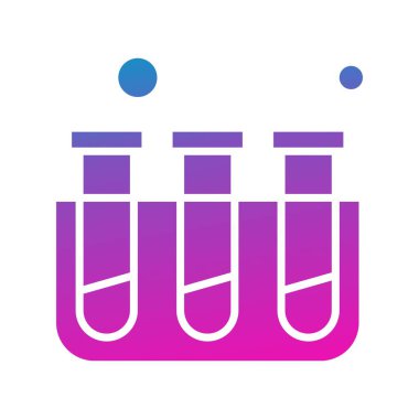  Test tübü simgesi, vektör illüstrasyonu